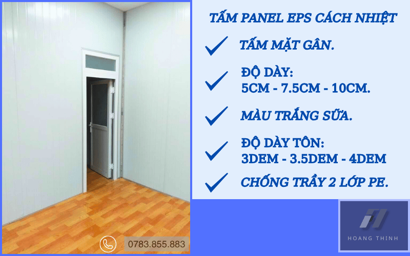 Tấm panel eps cách nhiệt ốp vách nhà lắp ghép.