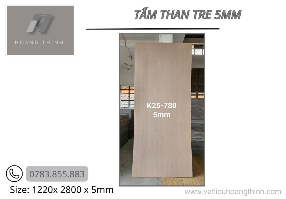 Tấm than tre  vân gỗ 5mm