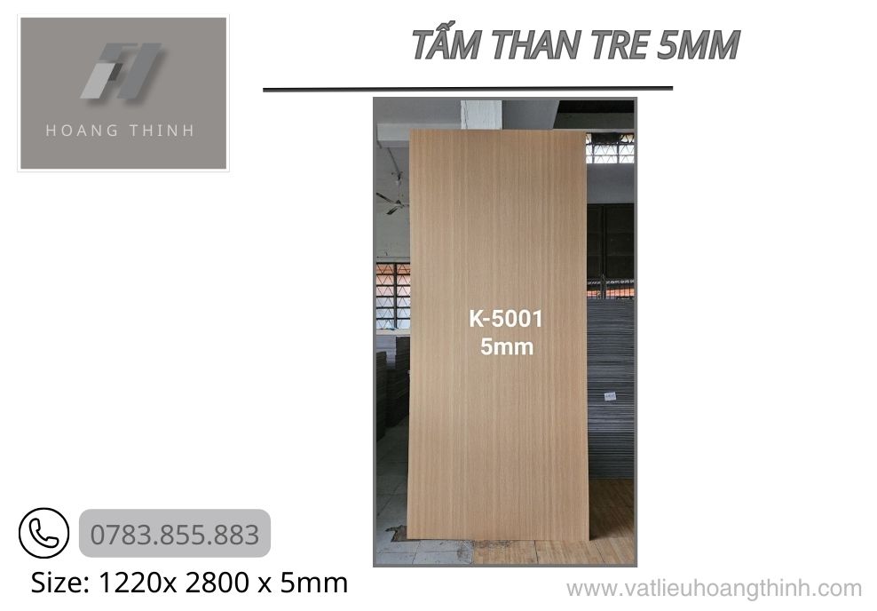 Tấm than tre  vân gỗ 5mm