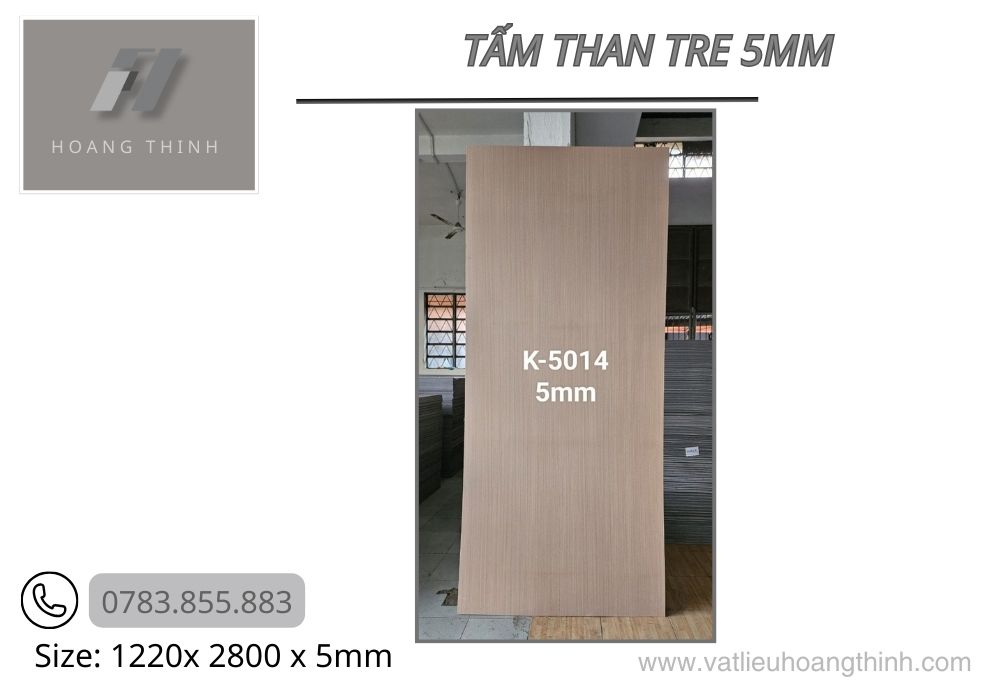 Tấm than tre  vân gỗ 5mm