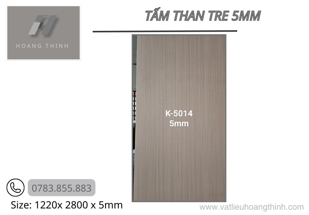 Tấm than tre  vân gỗ 5mm