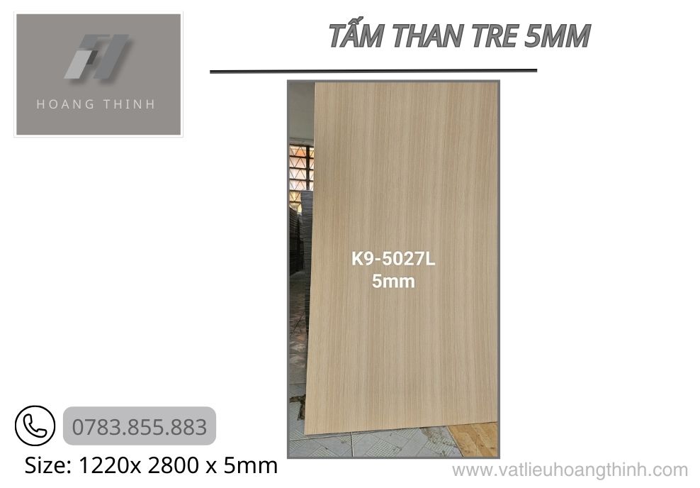 Tấm than tre  vân gỗ 5mm