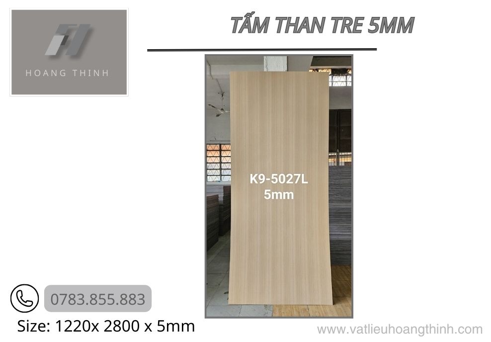 Tấm than tre  vân gỗ 5mm