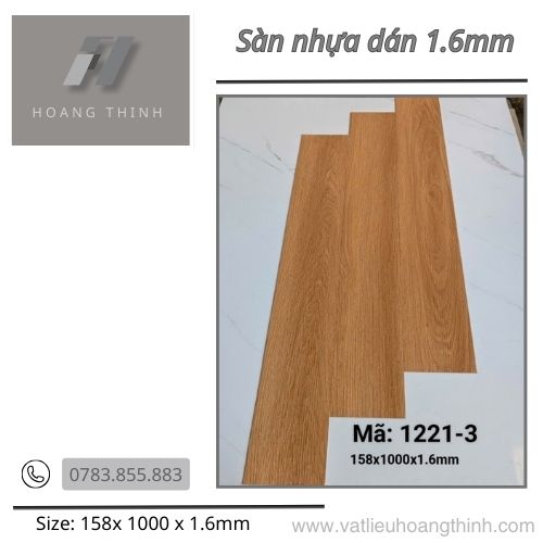 Sàn nhựa dán keo 1.6mm