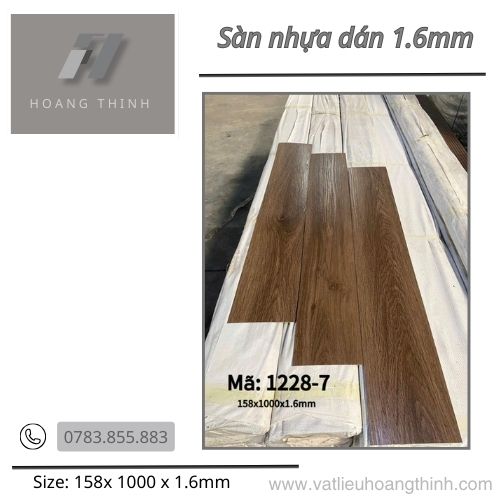 Sàn nhựa dán keo 1.6mm