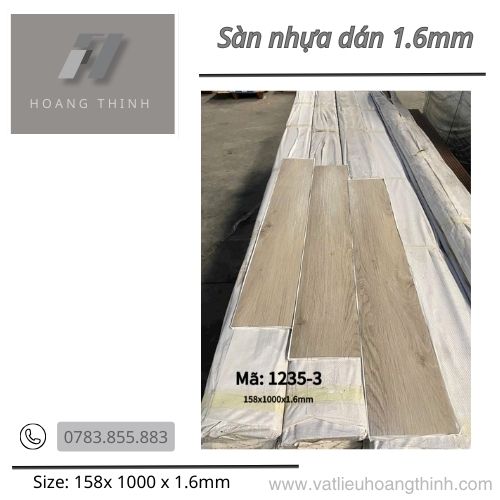 Sàn nhựa dán keo 1.6mm