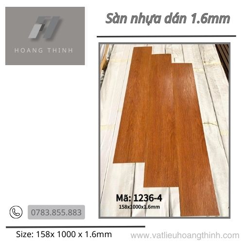 Sàn nhựa dán keo 1.6mm