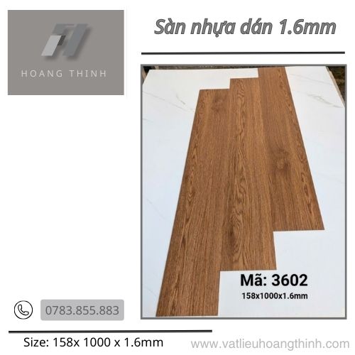 Sàn nhựa dán keo 1.6mm