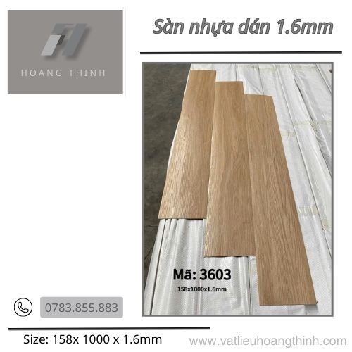 Sàn nhựa dán keo 1.6mm