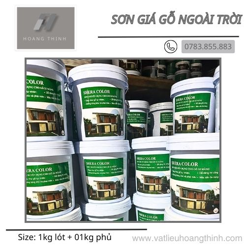 Sơn giả gỗ ngoài trời Shera color