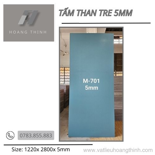 Tấm ốp than tre mặt màu 12 x 2800 x 8mm