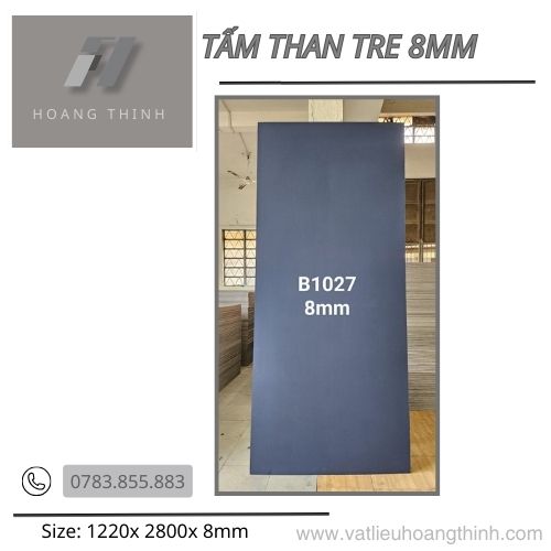 Tấm ốp than tre mặt màu 12 x 2800 x 8mm