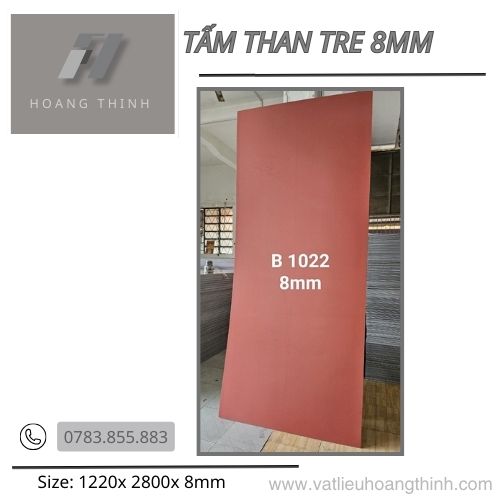 Tấm ốp than tre mặt màu 12 x 2800 x 8mm