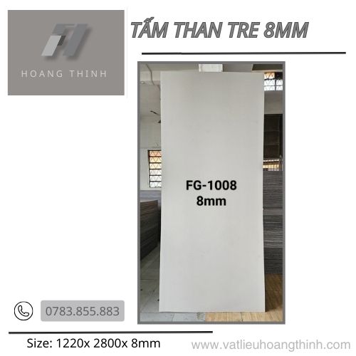 Tấm ốp than tre mặt màu 12 x 2800 x 8mm