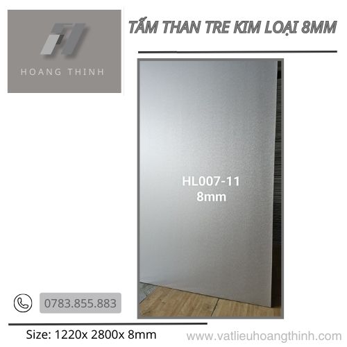 Tấm than tre mặt kim loại 8mm màu đồng