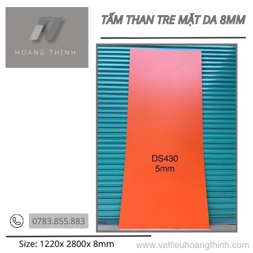 Tấm than tre mặt da 8mm