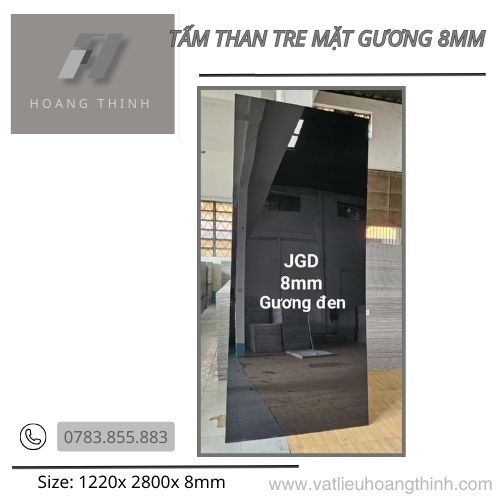 Tấm than tre mặt tráng gương 8mm