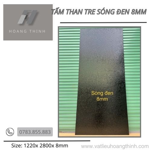 Tấm than tre mặt sóng kim loại 8mm