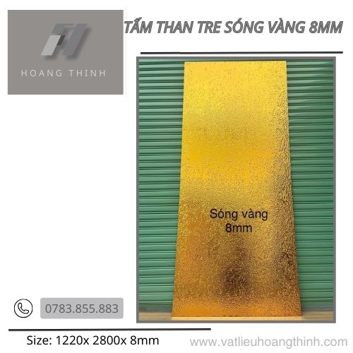 Tấm than tre mặt sóng kim loại 8mm