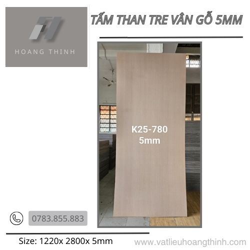 Tấm ốp than tre mặt giả gỗ 1m22 x 2m8 x 5mm