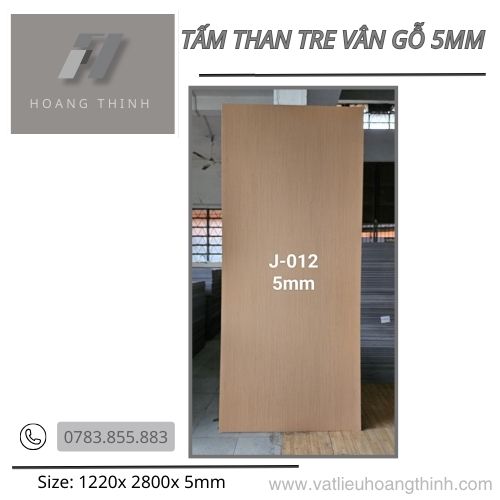 Tấm ốp than tre mặt giả gỗ 1m22 x 2m8 x 5mm