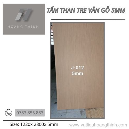 Tấm ốp than tre mặt giả gỗ 1m22 x 2m8 x 5mm