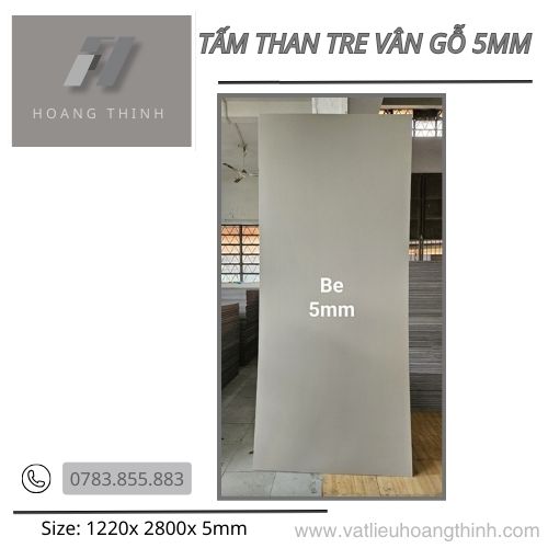 Tấm ốp than tre mặt giả gỗ 1m22 x 2m8 x 5mm