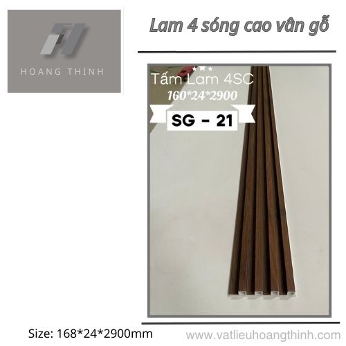 Gỗ Nhựa Lam 4 Sóng 