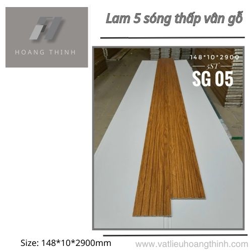 Gỗ Nhựa Lam 5 Sóng 